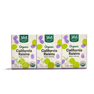 365 by Whole Foods Market, Organic Raisins, 6 Count, 1 Ounce