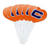 GRAPHICS & MORE Cupcake Picks Set of 6 - Acrylic Heart Toppers - Carroll University