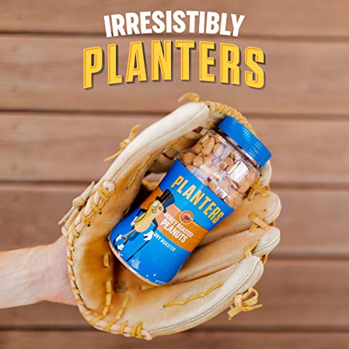 PLANTERS Honey Roasted Peanuts  16 oz. Resealable Jars (Pack of 4) - Flavored Peanuts with a Sweet Honey Coating & Sea Salt - Wholesome Snacking - Kosher