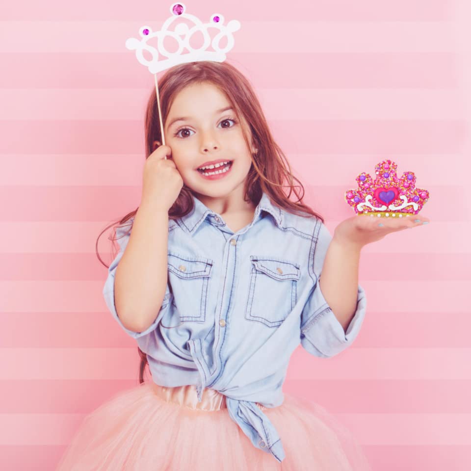 Princess Tiara Designer Cookie Kit - Decorate 8 Tiara-Shaped Sugar Cookies With Glittery Sugar, Icing & Edible Accessories - Nut