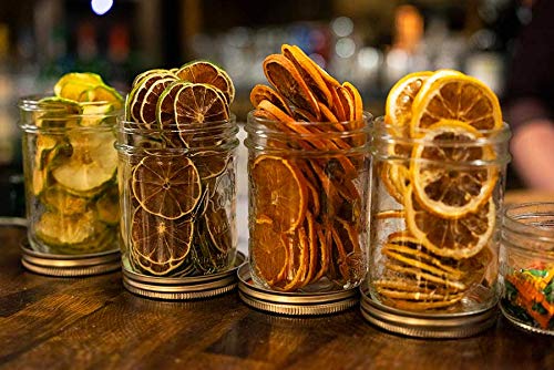 Small Batch Cocktail Garnish Co. Dehydrated Lemon Wheel - 50+ Slices, Glass, 3oz