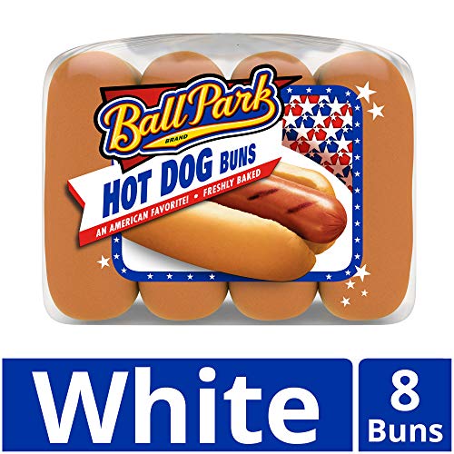Ball Park White Hot Dog Buns, 8 Count, Hot Dog Buns, 14 Oz Bag