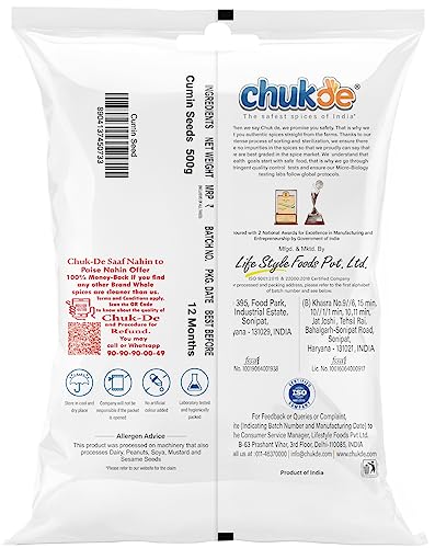 Chukde Jeera Sabut, Cumin Seeds Whole Spices - 500 Gm