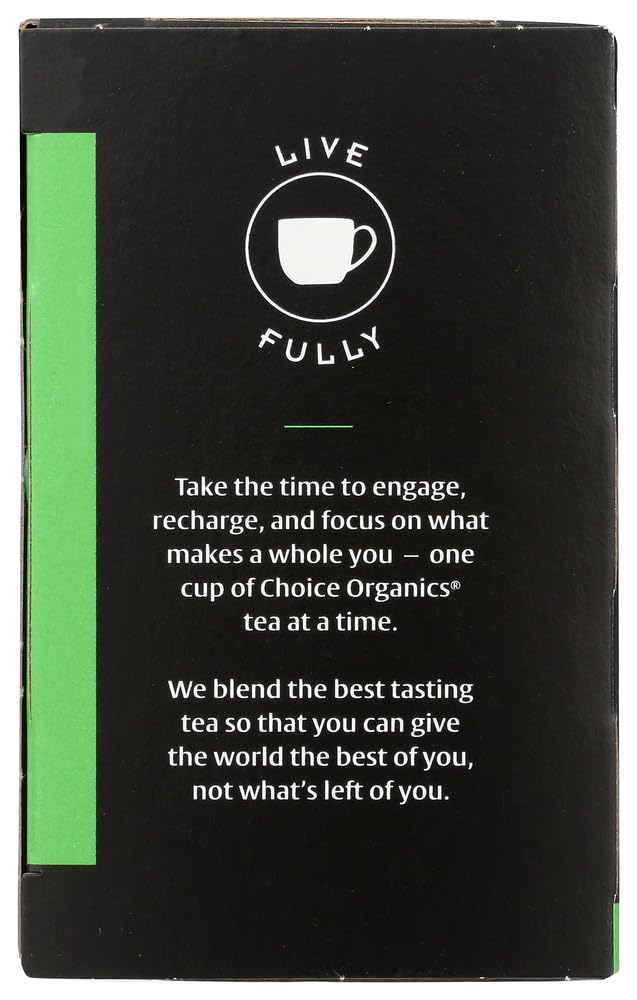 Choice Organics Organic Japanese Green Tea - 16 Bags - Compostable - Contains Caffeine - Model 205450