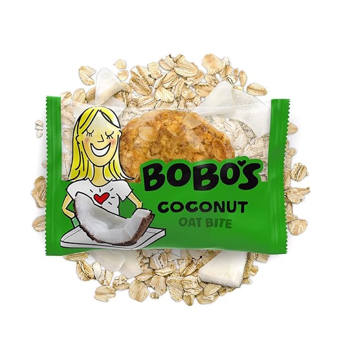 Bobos Oat Bites, Gluten Free Vegan Snack, Coconut Flavor, 1.3 oz Bites, 30 Pack Box