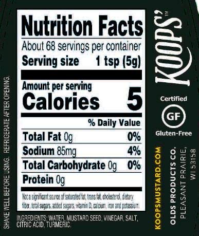 Koops' Pack Of 12 - Stone Ground Mustard, 12 Oz