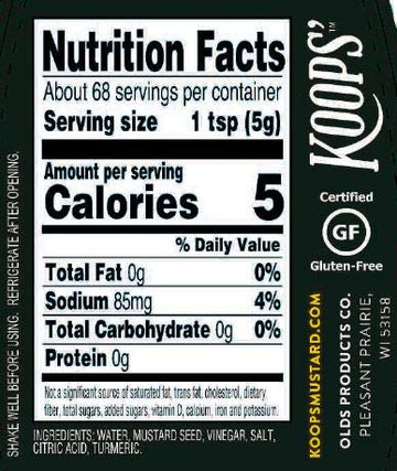 Koops' Pack Of 12 - Stone Ground Mustard, 12 Oz