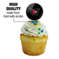 Wesleyan University Secondary Logo Cupcake Picks Toppers Decoration Set Of 6