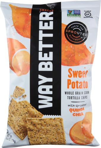 Way Better Snacks Tortilla Chips, Sweet Potato, 5.5 Ounce