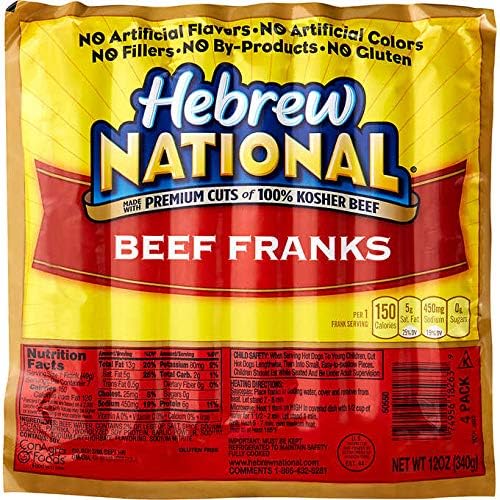 Hebrew National Beef Franks  12 Oz - Pack Of 4
