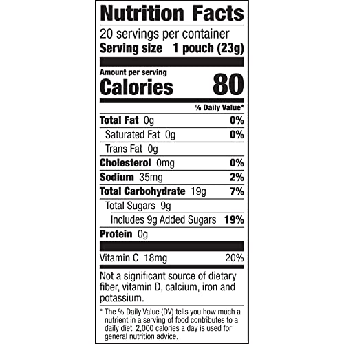 Disney Pixar Fruit Snacks, Value Pack, 0.8 Oz, 20 Ct