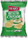Herrs - Sour Cream and Onion Potato Chips, Pack of 9 bags