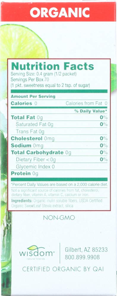Sweetleaf Organic Stevia Powder Packets - Zero Calorie Sweetener With Stevia Leaf Extract, No Artificial Sweetener Additive, Sugar Free, Keto Friendly, Non Gmo, Gluten Free - 35 Packets (Pack Of 1)