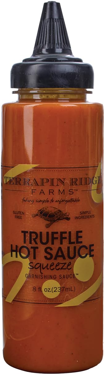 Terrapin Ridge Gourmet Truffle Hot Sauce, Spicy Condiment, 8 oz Bottle