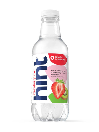 Hint Water Strawberry Kiwi Single Bottle, One 16 Ounce Bottle, Pure Water Infused with Strawberries & Kiwis, Zero Sugar, Zero Ca