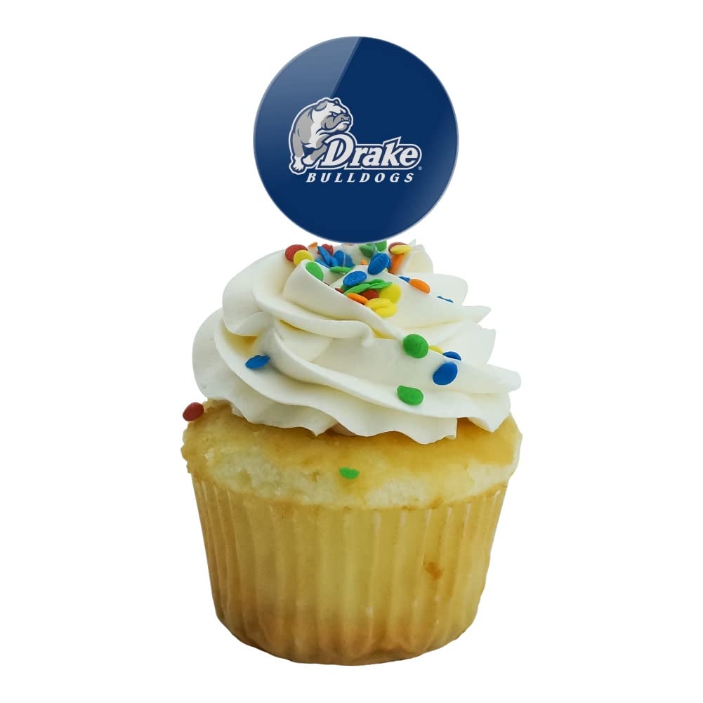 GRAPHICS & MORE Cupcake Picks Toppers Set of 6, Acrylic, One Size, Drake University Design