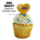 GRAPHICS & MORE Cupcake Picks Set of 6, Acrylic, Georgian Court University, Heart Love Design, Model CUPT.HRT.ACR.6PK.CLCGCU500B