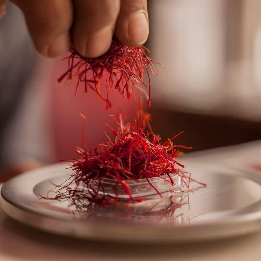 Golden Saffron, Premium Spanish Saffron Threads, Pure Red Spanish Saffron Spice Threads, For Culinary Use Such As Tea, Paella Ri