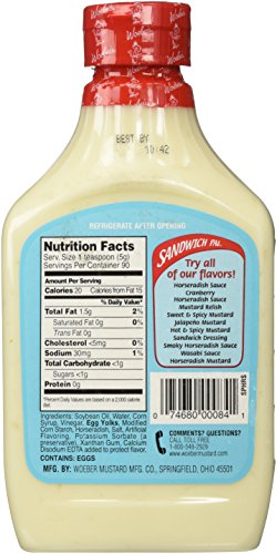 Woebers Horseradish Sauce, 16 Ounce