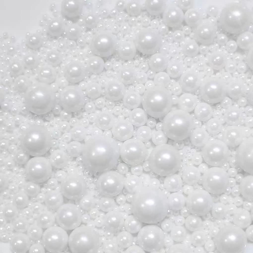 White Edible Pearls Christmas Sprinkles,Cake Sprinkles,Cookie Sprinkles,Sugar Pearl, Edible Candy Pearls 130G 4.6Oz For Cake Cup