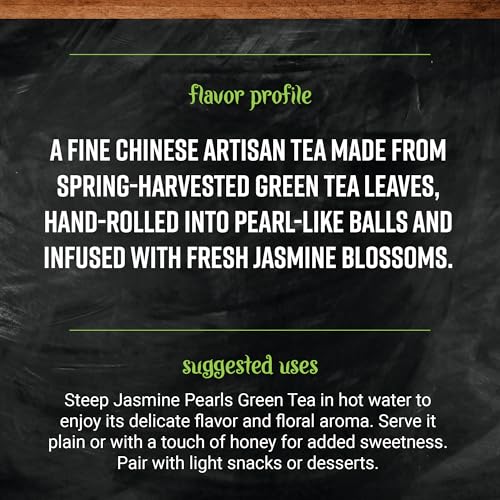 Frontier Co-op Jasmine Pearls Green Tea, Organic, 16 Ounce, Green