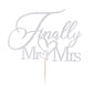 Alewoaly Wedding Cake Topper, Elegant Silvery Cardboard Decor, Model HD