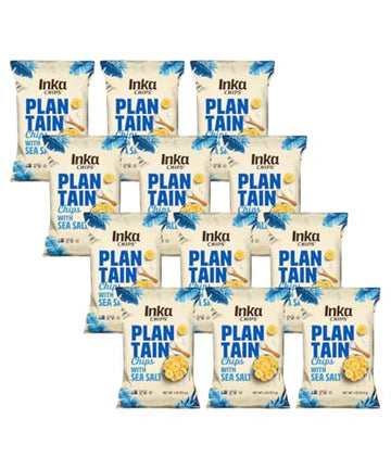 Inka Crops Inka Chips, Seasalt Plantain Chips, 4 Ounce (Pack Of 12)