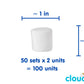 Cloudbites Individually Wrapped Marshmallows | Cylinder 1'' | 50 X 2 Sets (100 Units) | Great For S'Mores Or Snacks (Cylinder)