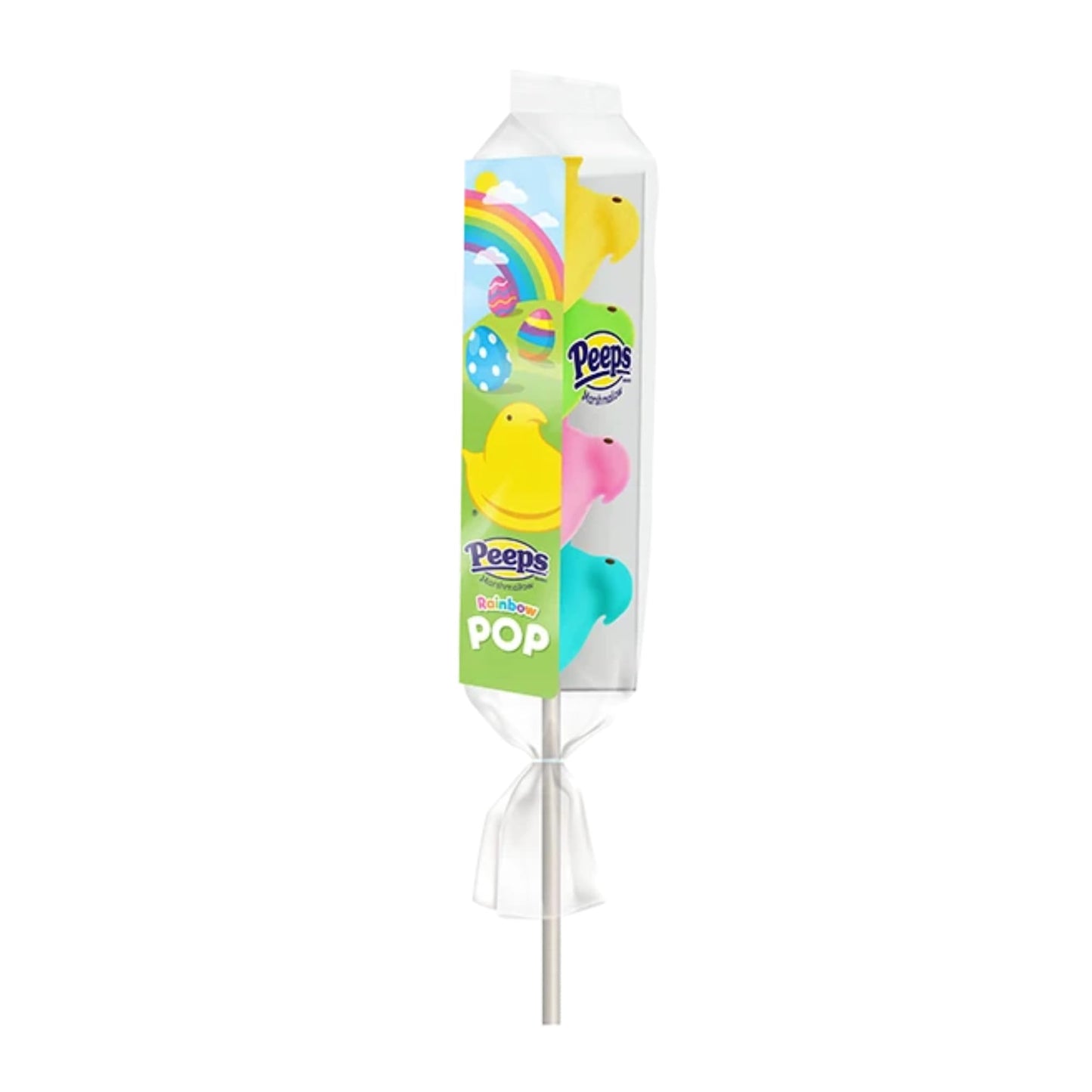 Rainbow Marshmallow Easter Peeps Candy Chicks On A Stick Lollipop, Pack Of 3