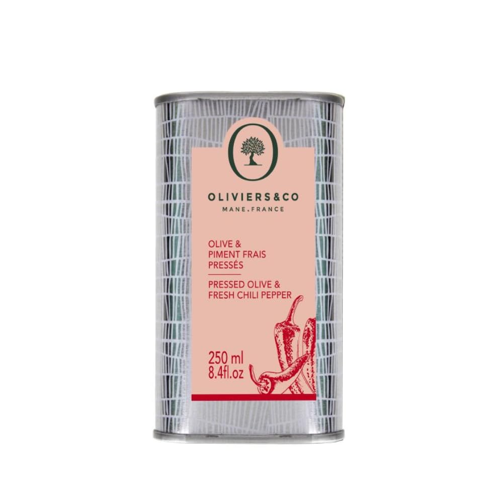 Fresh Chili Pepper Olive Oil by Oliviers & Co. | Cold Pressed Extra Virgin Olive Oil | Everyday and Cooking EVOO from Italy | Go