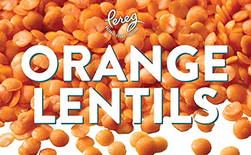 Pereg Orange Lentils (16 Oz) - Indian Split Masoor Daal - Non-Gmo & Additive Free - Ideal For Stews, Indian Curries & Soups - Vegan Diet-Friendly - High In Protein & Fibres - Red Lentils - Quick Cooki