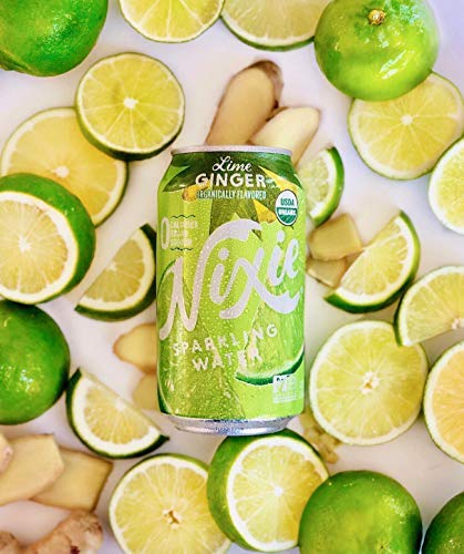 Nixie Sparkling Water Organic Lime Ginger Sparkling Water 8 Pack, 12 FZ
