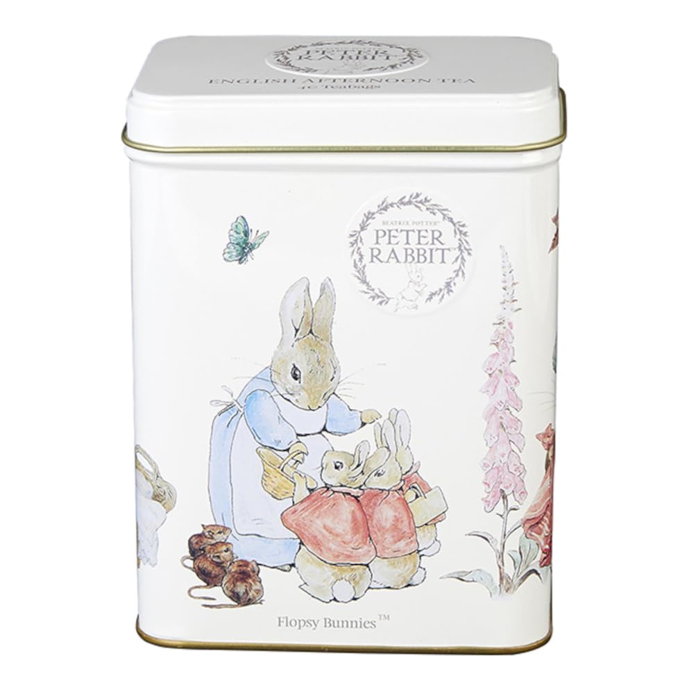 New English Teas Beatrix Potter Peter Rabbit Flopsy Bunnies Tea Tin With 40 English Afternoon Teabags