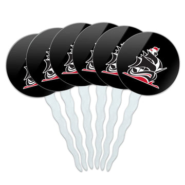 Christian Brothers University Secondary Logo Cupcake Picks Toppers Decoration Set of 6