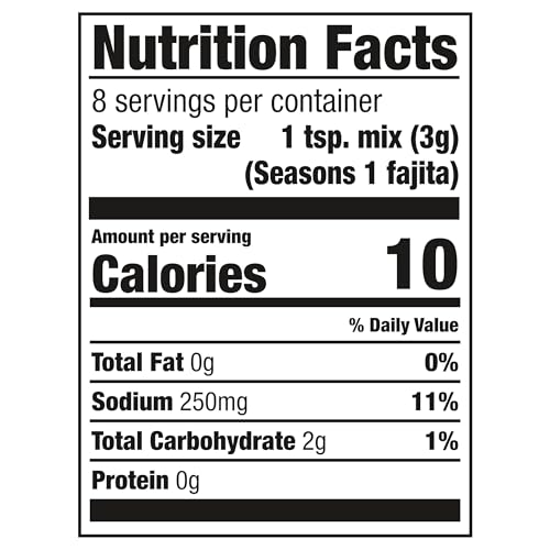 Cholula Seasoning Mix  Original Fajita  Medium Heat  For Chicken  Steak  Shrimp & Veggie Fajitas  0.87 oz (Pack of 12)