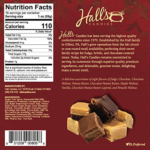 Hall'S Assorted Fudge ''Merry Christmas'' Gift Box, 16 Oz.