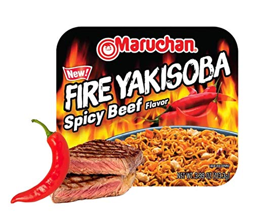 Maruchan Yakisoba Fire Spicy Beef Flavor, 3.99 Ounce (Pack Of 8)