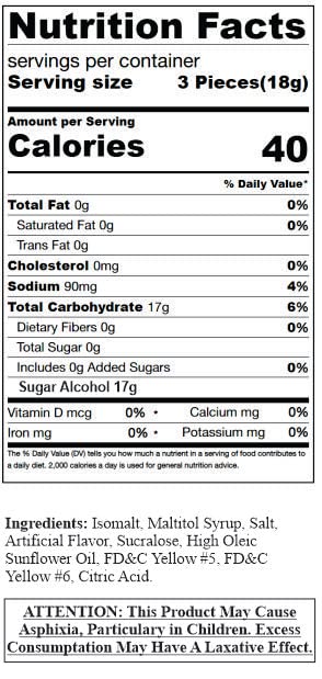 Sweetgourmet Sugar-Free Butterscotch Buttons Arcor Bulk Hard Candy | 1 Pound