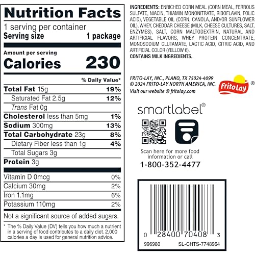 Cheetos Minis Canisters, Cheddar, 1.5 Ounce (Pack Of 12)