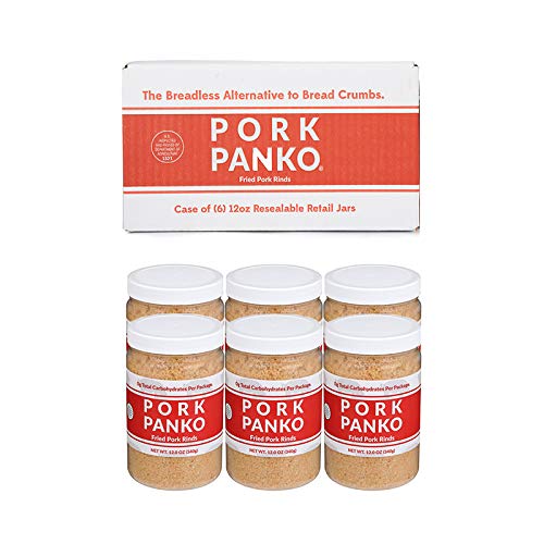 Pork Panko - 0 Carb Pork Rind Bread Crumbs - Keto And Paleo Friendly, Naturally Gluten-Free And Carb-Free - Case Of (6) 12Oz Por