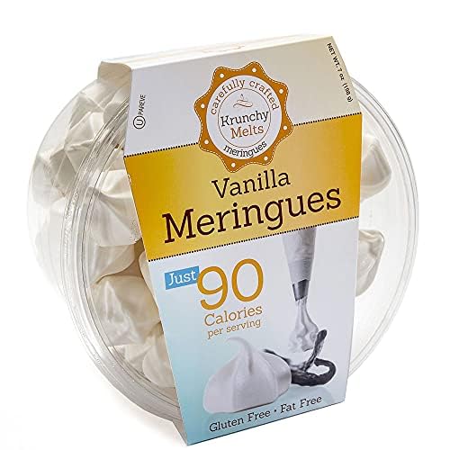 Krunchy Melts Oriflavor Blendal Meringue Cookies | Vanilla Club Flavor | Only 90 Calories Per Serving | Fat Free  Gluten Free  Dairy Free (7 Oz)