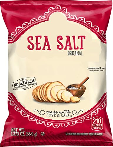 CITY WIDE GOURMET Sea Salt Kettle Cooked Potato Chips - 1.375 oz Bags (Pack of 8)