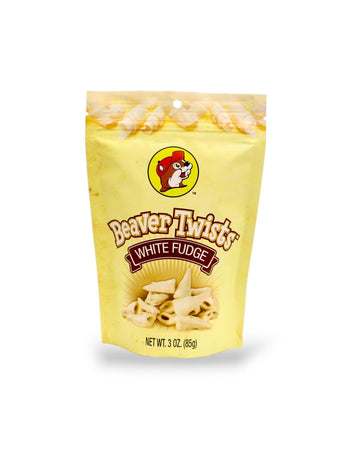 Buc-ee's Beaver Twists, White Fudge | White Fudge Beaver Twists | 3 Oz | Buc-ee's Snacks | Buc-ee's Beaver Nuggets, Full Size