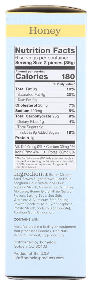 Pamela'S Products - Graham Crackers Honey - 7.5 Ounce (Pack Of 2)