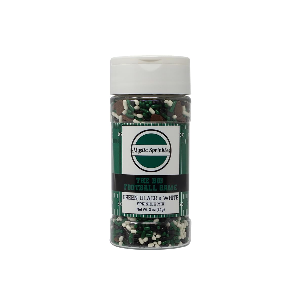 Mystic Sprinkles The Big Football Game Jimmy Mix 3Oz Bottle (Green, Black & White 3Oz)