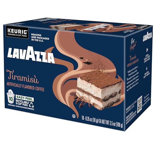 Lavazza Tiramis Coffee  Single Serve Keurig K-Cup Pods  Flavored Coffee  60-Count Box (6 Packs of 10)