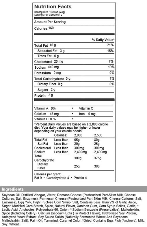 Salad Dressing 1.5 Oz. Packet | Pack Of 12 | (Creamy Caesar)