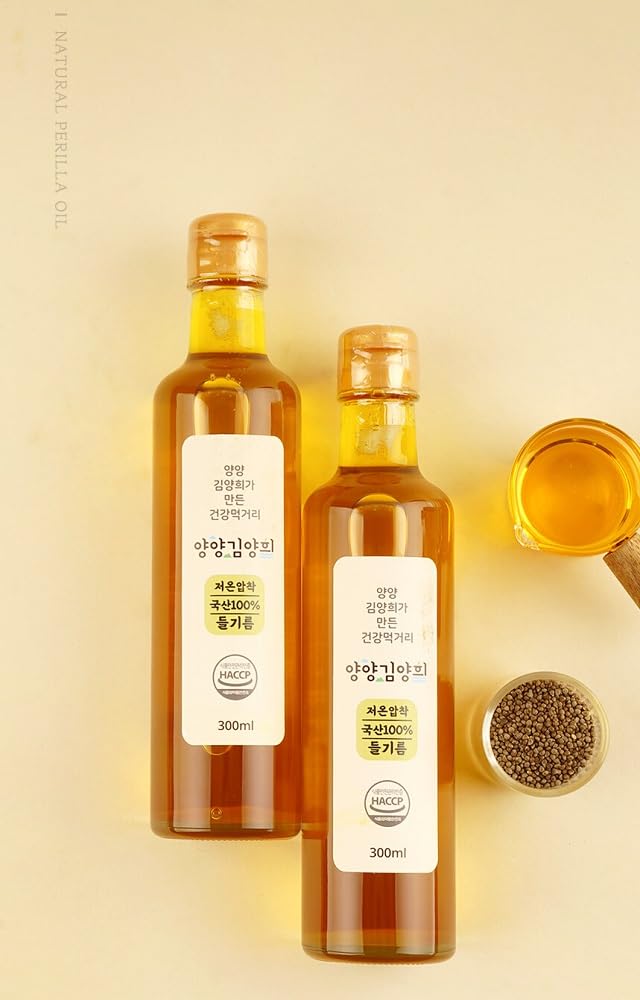 Yangyang Kim Yang Hee Premium Perilla Oil Cold Pressed    Made In Korea (10.14 Fl.Oz. (300Ml))