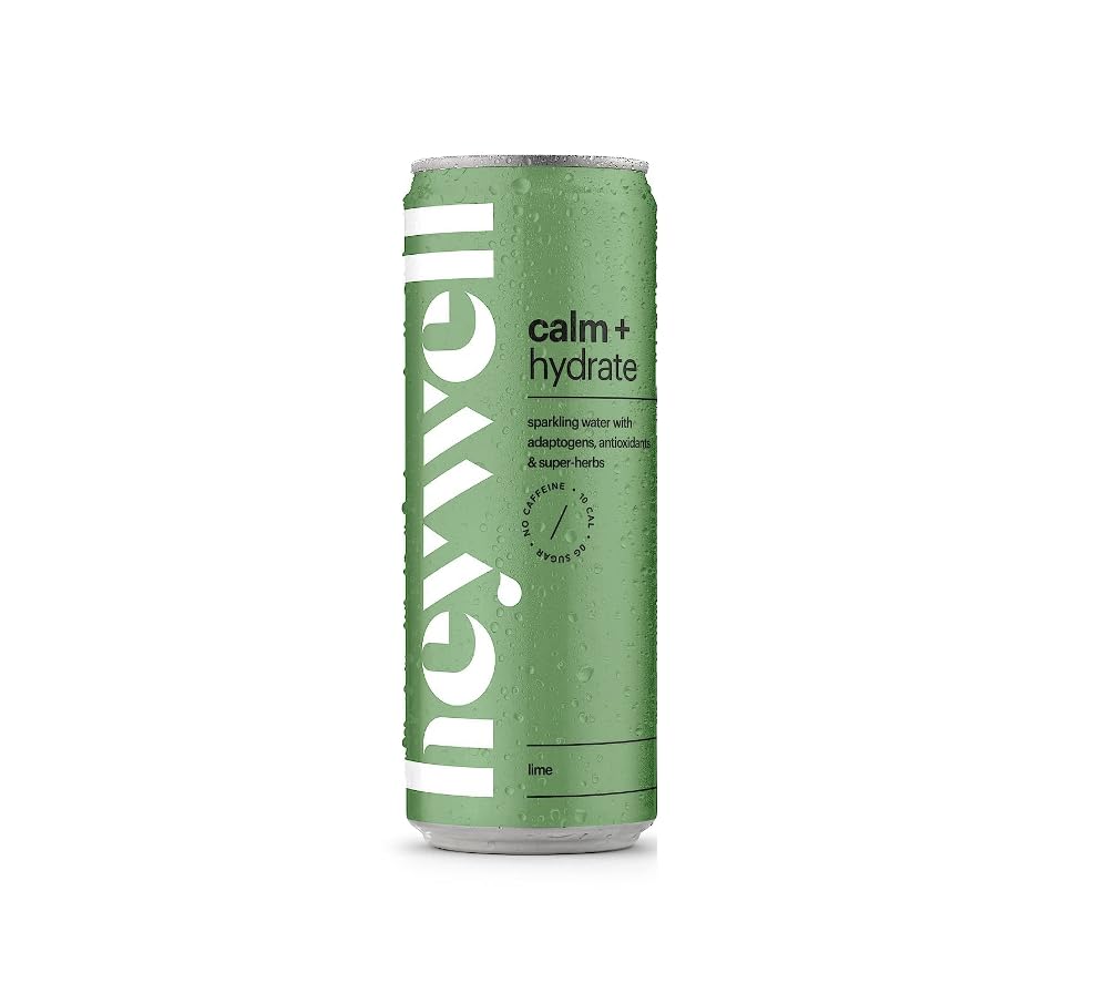 Heywell Sparkling Adaptogenic Water Calm And Hydrate Lime Flavor, Non Caffeinated, Organic, Non Gmo, Vegan, Gluten Free, Dairy F