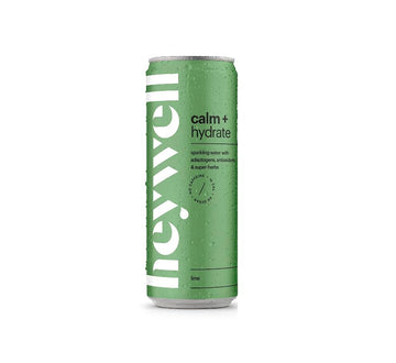 Heywell Sparkling Adaptogenic Water Calm And Hydrate Lime Flavor, Non Caffeinated, Organic, Non Gmo, Vegan, Gluten Free, Dairy F